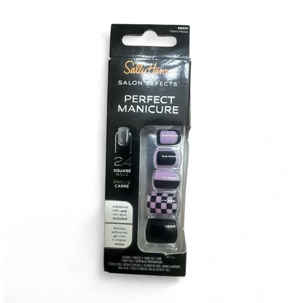 Bundle 2 Sally Hansen Salon Effects Perfect Manicure Square Press On Nails